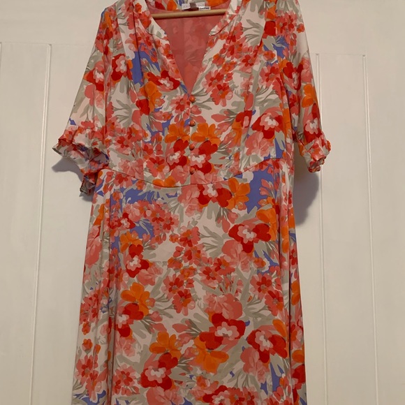Marybelle Retro Floral Tieback Dress Sz 0x - Picture 6 of 13